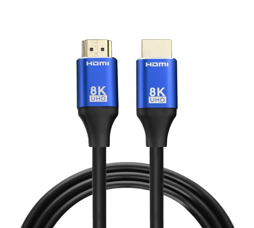 Kontorland 8K HDMI kablosu, 1.5 metre uzunluğunda, Ultra HD çözünürlük destekleyen ön yüz görünümü.